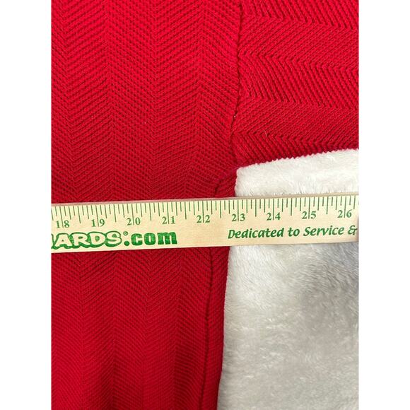 Chaps Ralph Lauren Sweater Mens Large Red Pullover Long Sleeve Knit Hand Framed - Picture 4 of 6